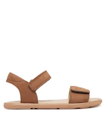 Sandale copii  piele naturala, velcro, maro