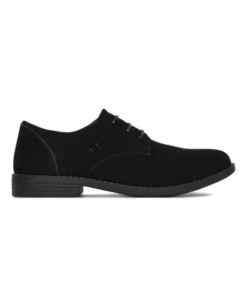 Pantofi barbati,  material sintetic, negru,