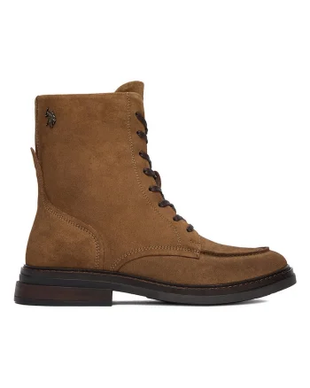 Ghete dama,  piele naturala, maro,