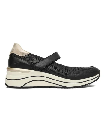 Pantofi dama,  piele naturala, negru, inchidere velcro, confortabili