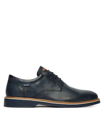 Pantofi barbati,  piele naturala, albastru inchis
