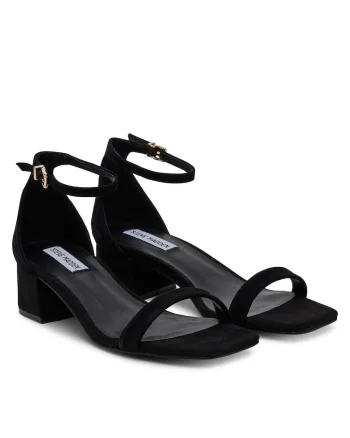 Sandale dama,  piele naturala, toc clasic, negru,