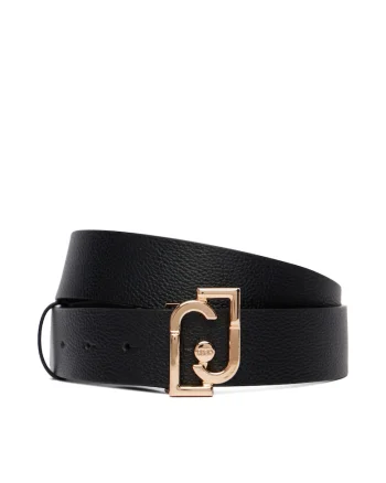 Curea dama,  piele ecologica, negru, Marime Unica INTL