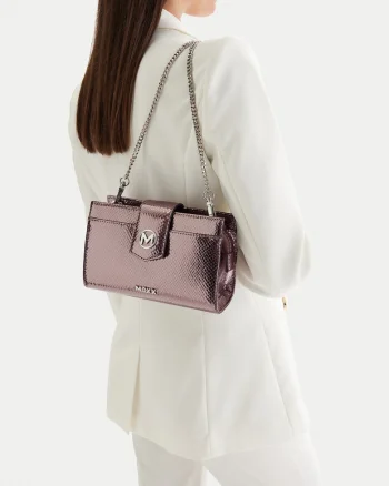 Geanta clutch,  sintetic, argintie, One Size INTL