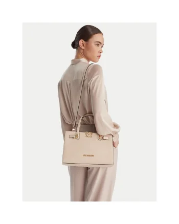 Geanta dama,  piele ecologica, bej, One Size INTL