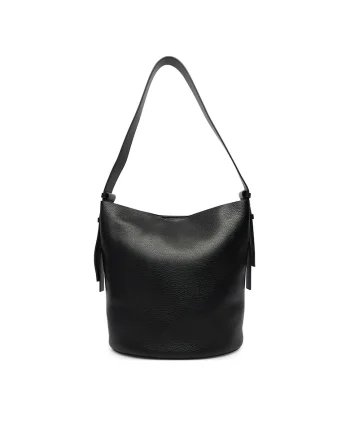Geanta dama,  piele naturala, neagra, One Size INTL