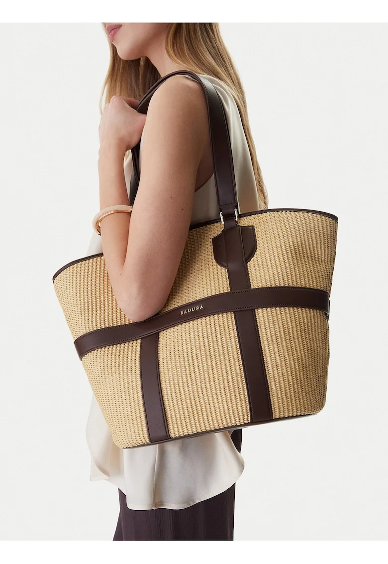 Geanta pentru femei,  tesatura, bej, One Size INTL