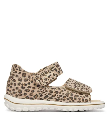 Sandale copii,  piele naturala, velcro, maro