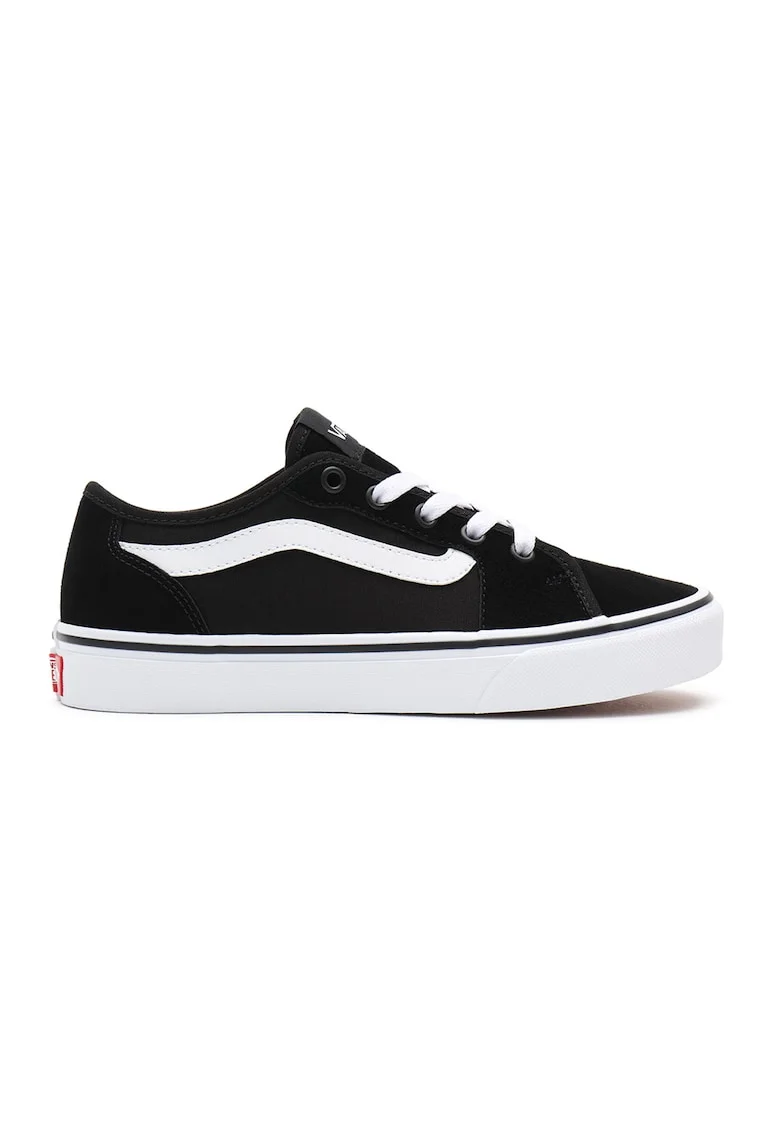 Pantofi sport de piele intoarsa si panza Filmore Decon, Alb/Negru