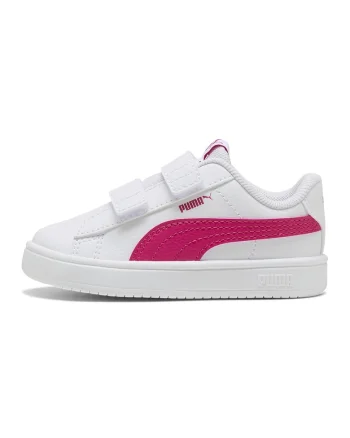 Pantofi sport Rickie de piele ecologica cu velcro, Rosu/Alb murdar