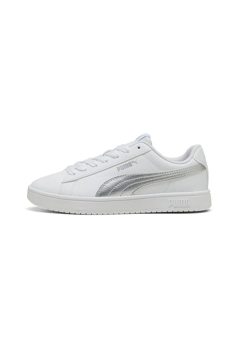 Pantofi sport Rickie Classic de piele ecologica, Alb/Argintiu