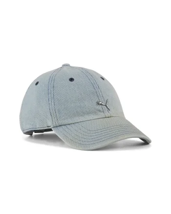 Sapca din denim cu logo Essentials, Albastru glaciar