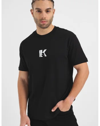 Tricou de bumbac organic, Negru/Alb optic