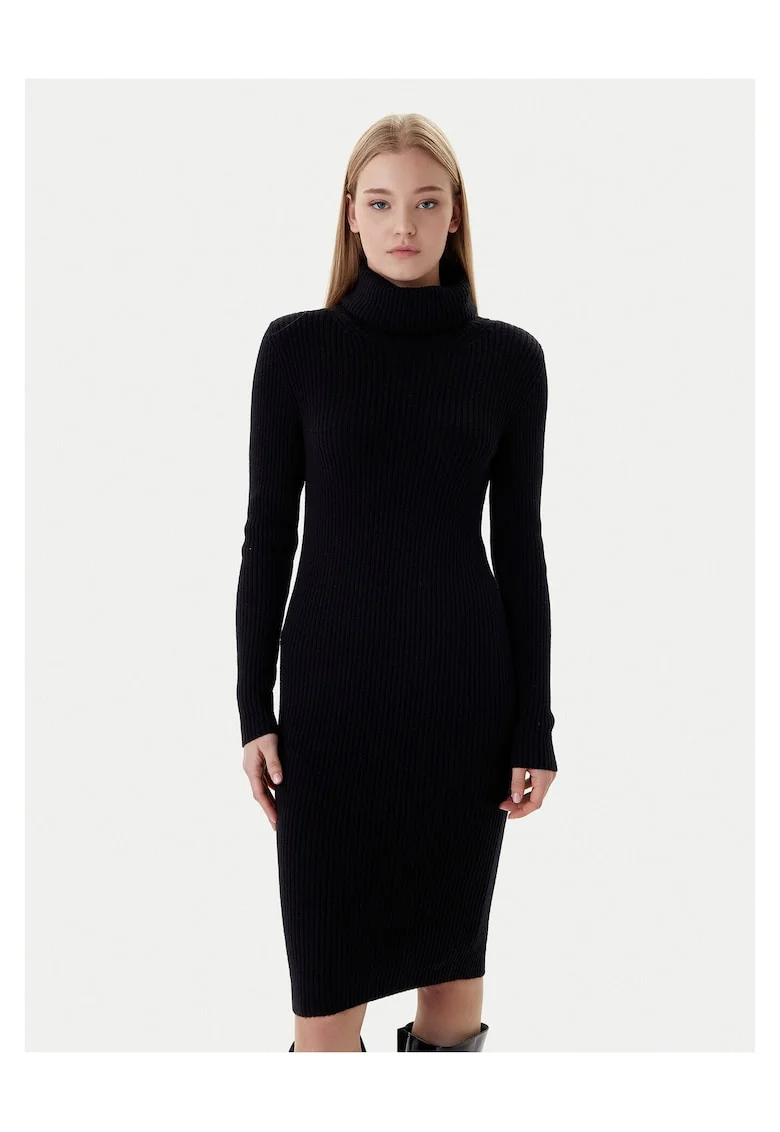Rochie tricotata  50% viscoza, 27% nailon, Negru