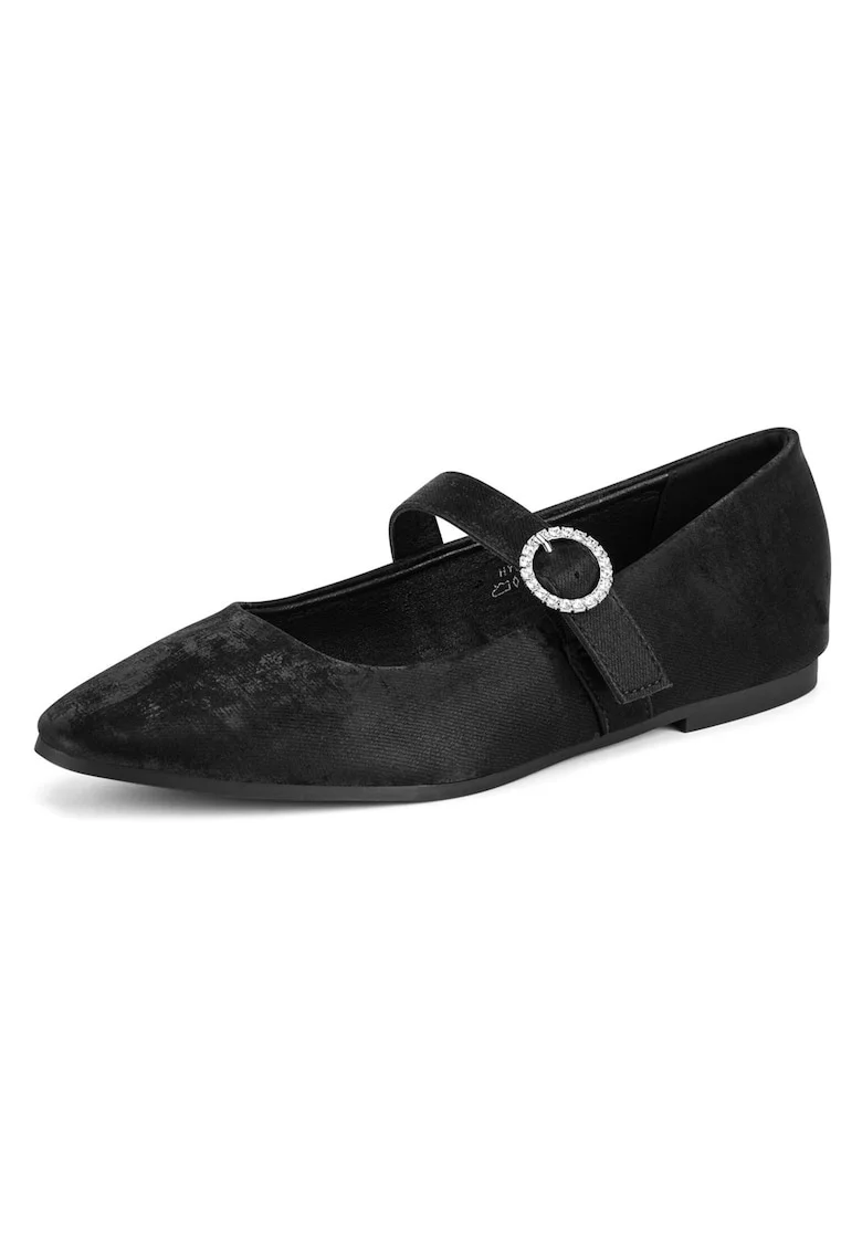 Balerini,  material textil, negru, pentru femei,