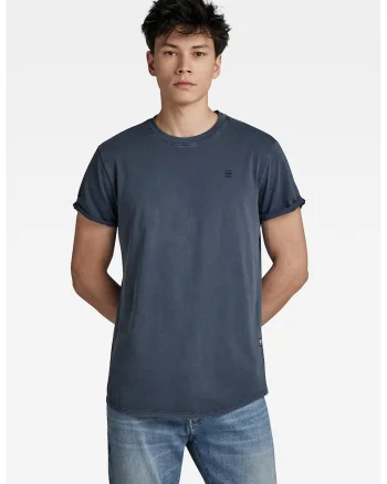Tricou relaxed fit din bumbac organic Lash, Albastru indigo