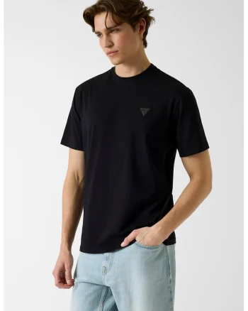 Tricou din amestec de modal si bumbac, Negru