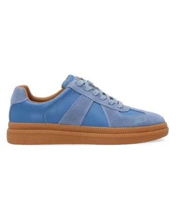 Pantofi sport din piele si piele intoarsa, Albastru