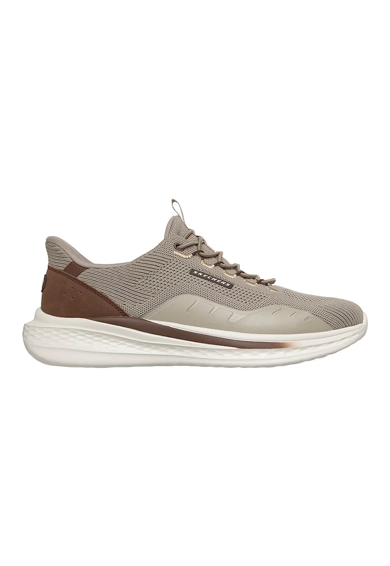 , Pantofi sport din material textil Slade-Draco, Maro taupe deschis