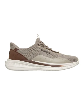 , Pantofi sport din material textil Slade-Draco, Maro taupe deschis