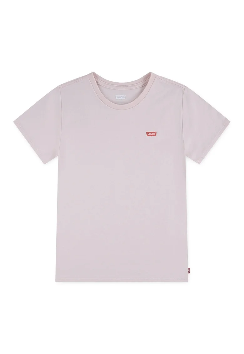 Tricou cu decolteu la baza gatului Batwing Chest Hit, Roz pal