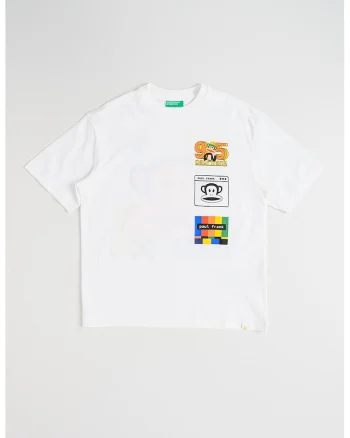 Tricou cu imprimeu grafic, Alb optic