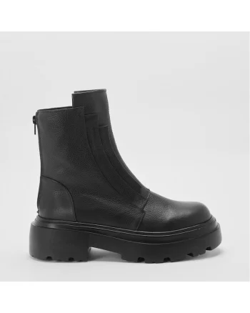 Ghete din piele naturala Milli, Negru