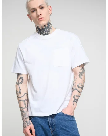 Tricou lejer din bumbac, Alb rece