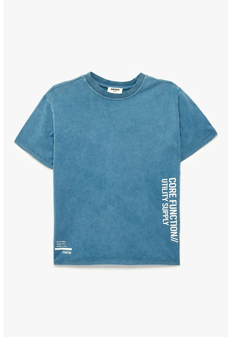 Tricou cu aspect prespalat, Albastru petrol