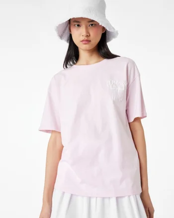 Tricou din bumbac cu imprimeu, Alb/Roz deschis