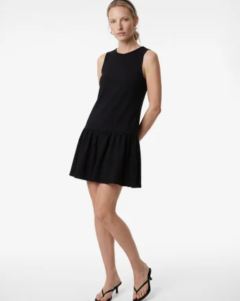 Rochie mini cu croiala dreapta, Negru