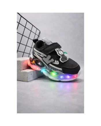 Adidasi cu luminite Blacky, Negru