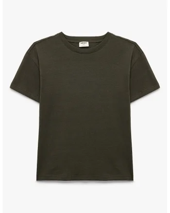Tricou uni din amestec de bumbac, Gri antracit