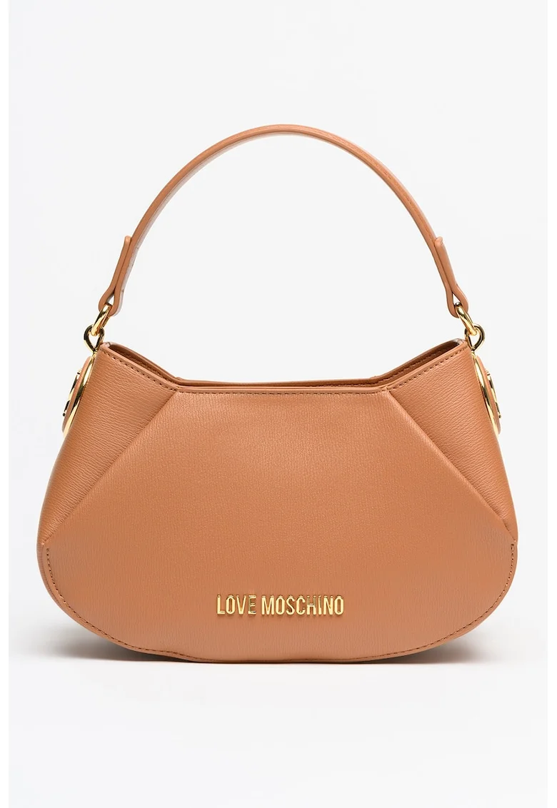 Geanta din piele ecologica cu maner, Maro scortisoara
