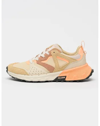 Pantofi sport Offrunner Outcity cu straturi exterioare din piele intoarsa, Coral/Bej/Bej sampanie