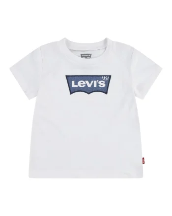 Tricou cu decolteu la baza gatului si logo brodat, Albastru inchis/Alb optic