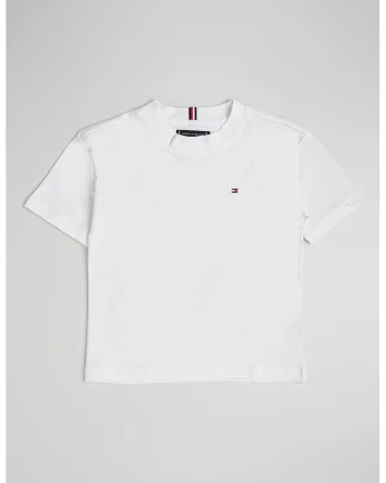 Tricou regular fit cu decolteu la baza gatului, Alb optic