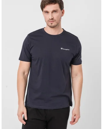 Tricou din bumbac cu detalii logo Basic, Bleumarin