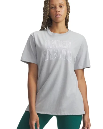 Tricou supradimensionat cu imprimeu logo Rival OS Campus, Alb optic/Gri deschis melange