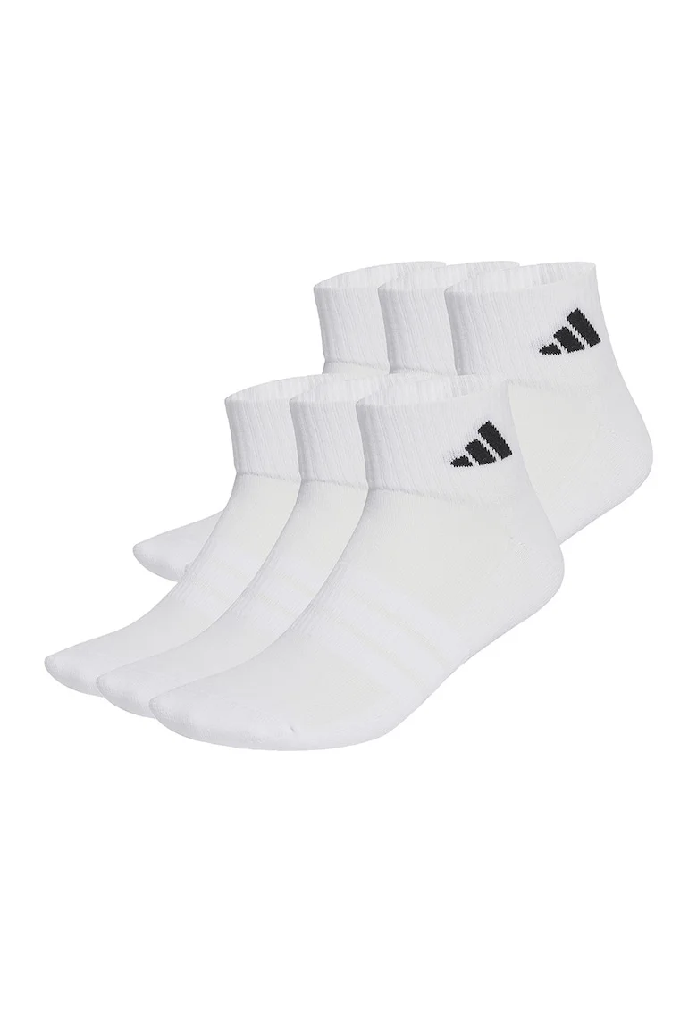 Sosete pana la glezna unisex - 6 perechi, Alb