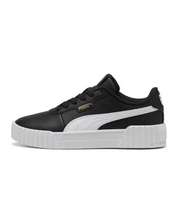 Pantofi sport Carina 3.0 din piele si piele ecologica cu detalii perforate, Alb/Negru