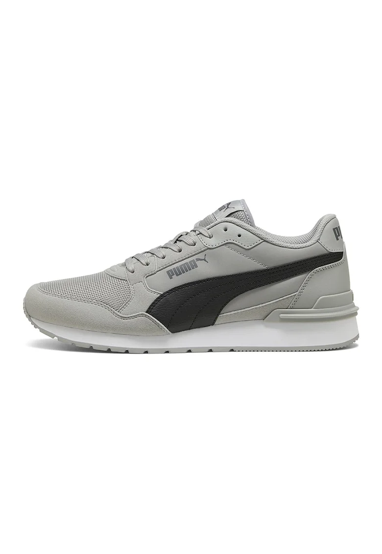 Pantofi sport ST Runner V4 din piele ecologica si material textil, Negru/Gri deschis