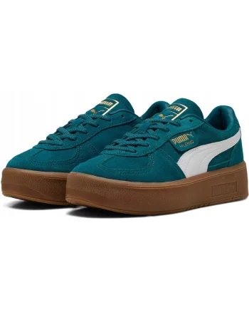 Tenisi dama  Palermo, piele intoarsa, verde, constructie T-toe, talpa cauciuc