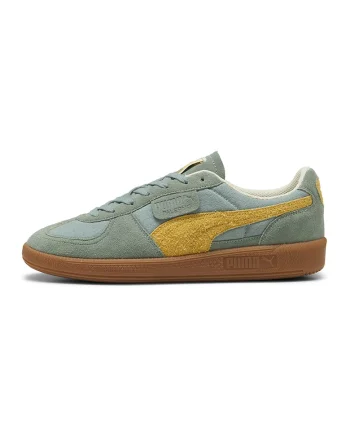 Pantofi sport low-cut cu garnituri de piele intoarsa, Verde/Galben sofran