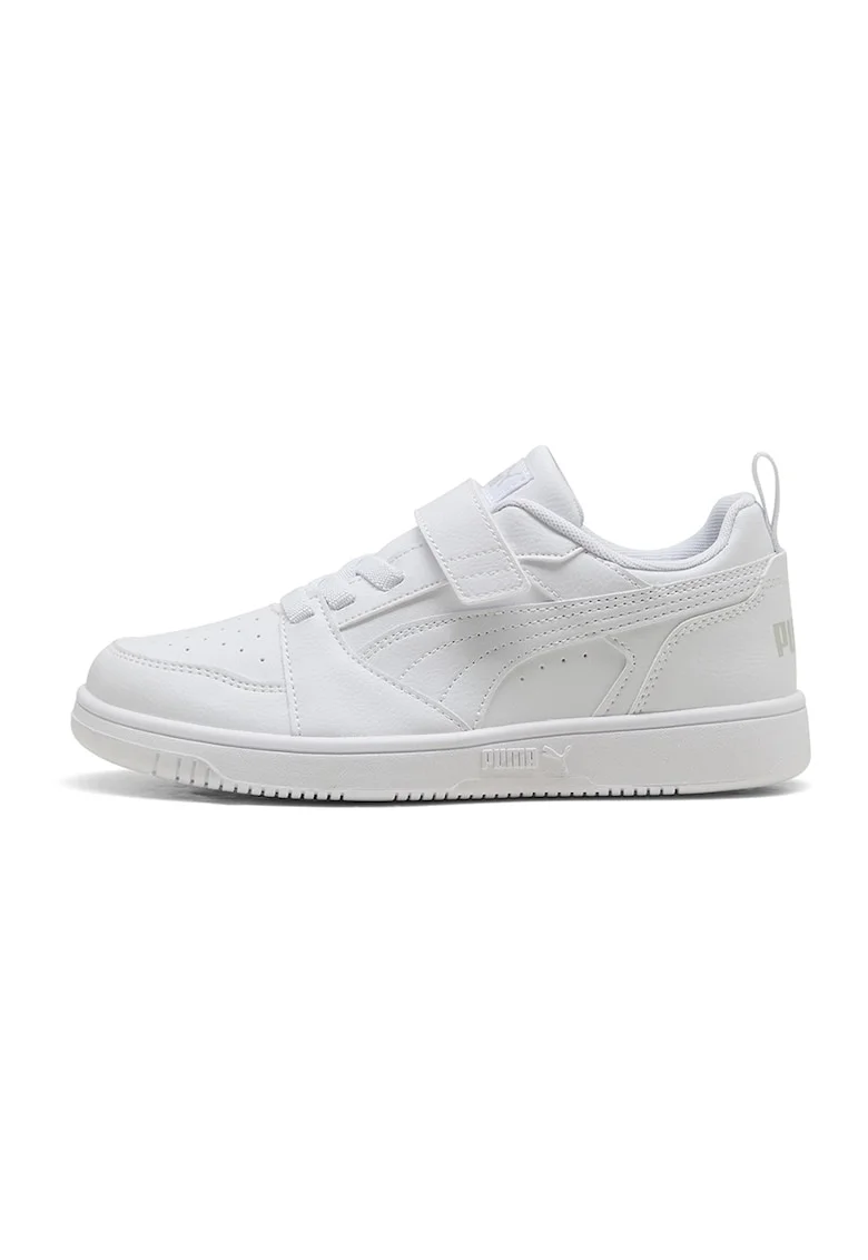 Pantofi sport Rebound V6 din piele ecologica cu velcro, Alb optic