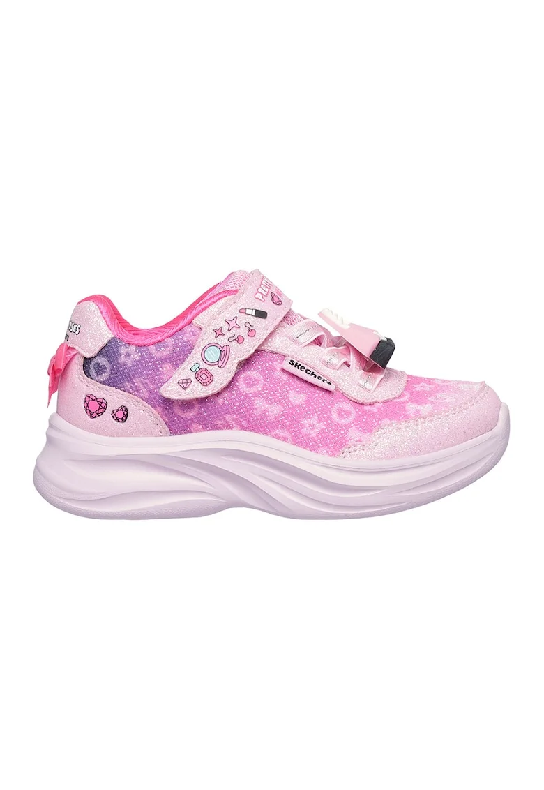 Pantofi sport Power Jams 2.0 cu banda velcro, Fucsia/Violet/Roz pastel