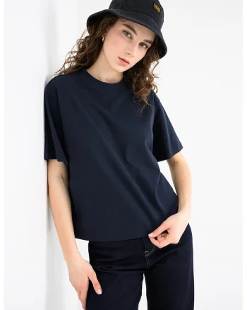 Tricou uni din bumbac organic, Albastru ultramarin