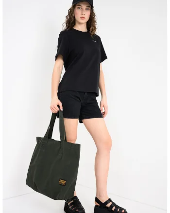 Tricou lejer din bumbac organic, Negru