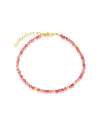 Bratara din argint si pietre semipretioase Pink Love, Roz, Produsul este livrat in ambalaj personalizat.