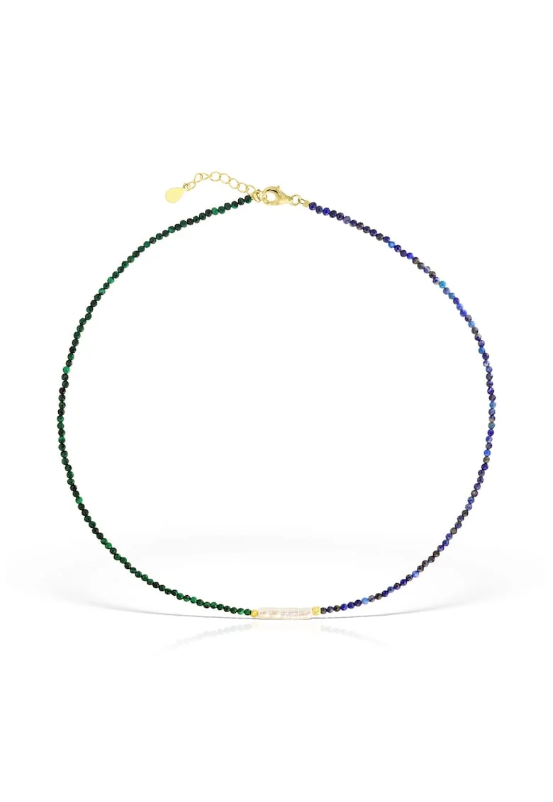 Colier din argint si pietre semipretioase Elysian Dream, Multicolor, Produsul este livrat in ambalaj personalizat.